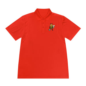 Men's Polo Shirt with Soccer Bee-Buzzworthy, LLC