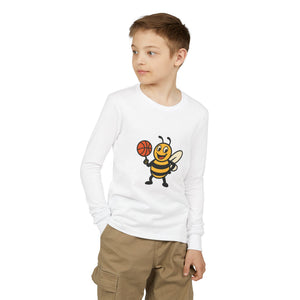 Basketball Bee Youth Long Sleeve Tee-Buzzworthy, LLC