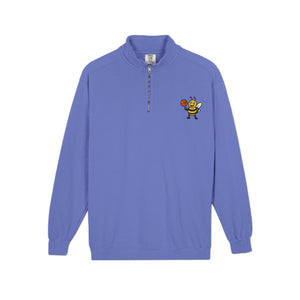 Basketball Bee Quarter-Zip Sweatshirt-Buzzworthy, LLC