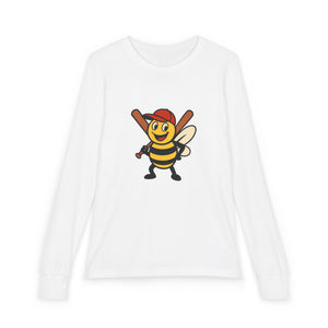 Baseball Bee Youth Long Sleeve Tee-Buzzworthy, LLC