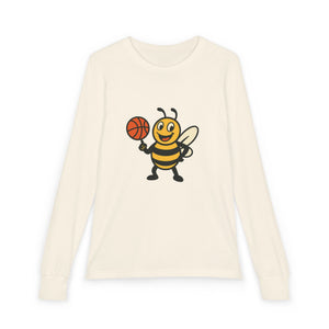 Basketball Bee Youth Long Sleeve Tee-Buzzworthy, LLC