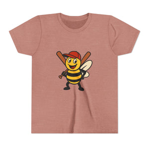 Baseball Bee Graphic Tee-Buzzworthy, LLC