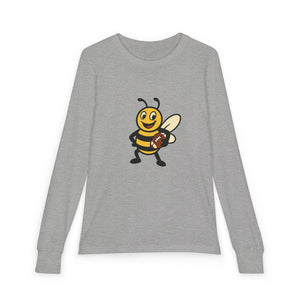 Football Bee Youth Long Sleeve Tee-Buzzworthy, LLC