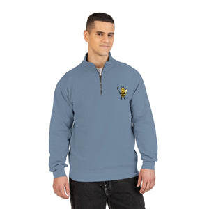 Hockey Bee Quarter-Zip Sweatshirt-Buzzworthy, LLC