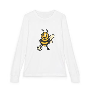 Soccer Bee Youth Long Sleeve Tee-Buzzworthy, LLC