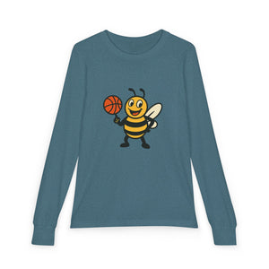 Basketball Bee Youth Long Sleeve Tee-Buzzworthy, LLC