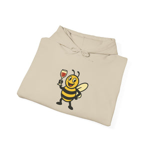 Wine Lover Bee Unisex Heavy Blend™ Hooded Sweatshirt-Buzzworthy, LLC