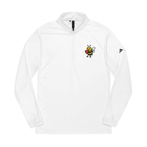 Love Bee Embroidered Adidas Quarter-Zip Pullover-Buzzworthy, LLC