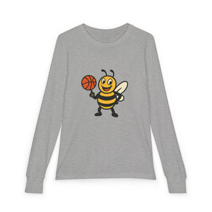 Basketball Bee Youth Long Sleeve Tee-Buzzworthy, LLC