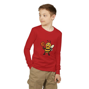 Basketball Bee Youth Long Sleeve Tee-Buzzworthy, LLC