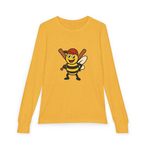Baseball Bee Youth Long Sleeve Tee-Buzzworthy, LLC