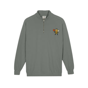 Basketball Bee Quarter-Zip Sweatshirt-Buzzworthy, LLC