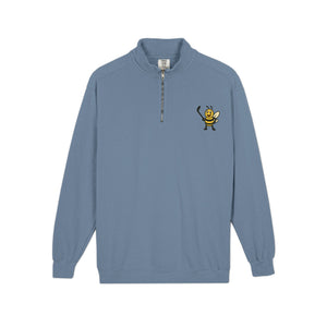 Hockey Bee Quarter-Zip Sweatshirt-Buzzworthy, LLC