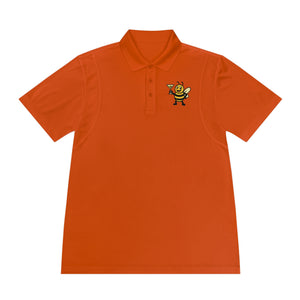Cocktail Bee Men's Sport Polo Shirt-Buzzworthy, LLC