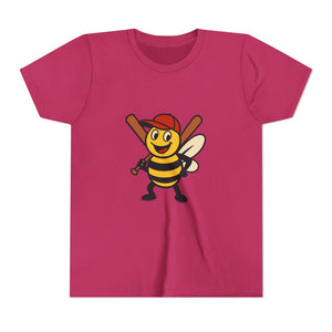 Baseball Bee Graphic Tee-Buzzworthy, LLC