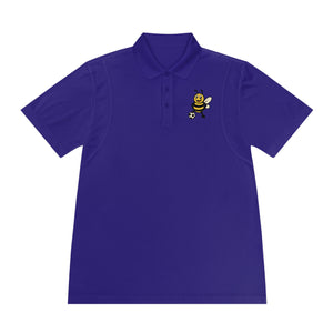 Men's Polo Shirt with Soccer Bee-Buzzworthy, LLC
