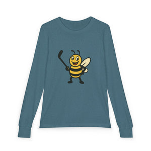Hockey Bee Youth Long Sleeve Tee-Buzzworthy, LLC