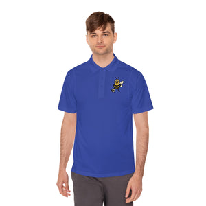 Men's Polo Shirt with Soccer Bee-Buzzworthy, LLC