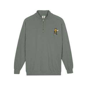 Soccer Bee Quarter-Zip Sweatshirt-Buzzworthy, LLC