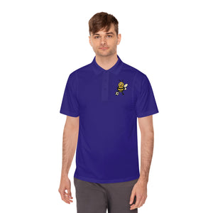 Men's Polo Shirt with Soccer Bee-Buzzworthy, LLC