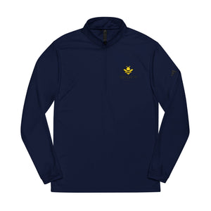 Buzzworthy Bee Embroidered Adidas Quarter-Zip Pullover-Buzzworthy, LLC