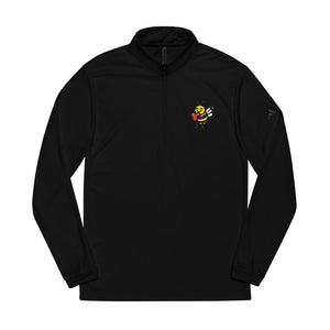 Love Bee Embroidered Adidas Quarter-Zip Pullover-Buzzworthy, LLC