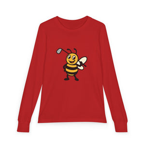 Golf Bee Youth Long Sleeve Tee-Buzzworthy, LLC
