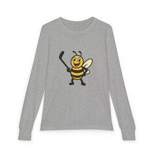 Hockey Bee Youth Long Sleeve Tee-Buzzworthy, LLC
