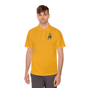 Men's Polo Shirt with Soccer Bee-Buzzworthy, LLC