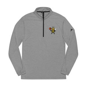 Basketball Bee Embroidered Adidas Quarter-Zip Pullover-Buzzworthy, LLC
