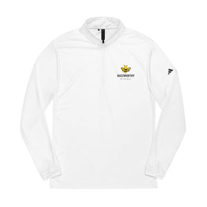 Buzzworthy Bee Embroidered Adidas Quarter-Zip Pullover-Buzzworthy, LLC