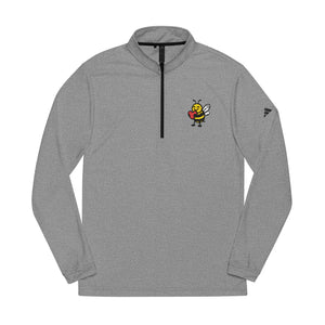 Love Bee Embroidered Adidas Quarter-Zip Pullover-Buzzworthy, LLC