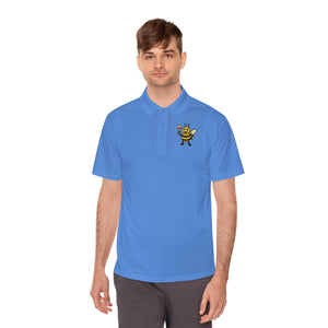 Wine Bee Men's Sport Polo Shirt-Buzzworthy, LLC