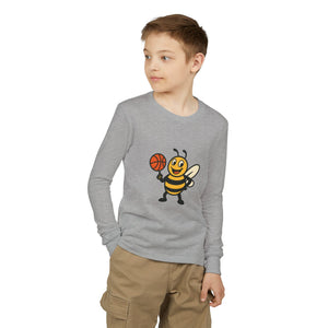 Basketball Bee Youth Long Sleeve Tee-Buzzworthy, LLC