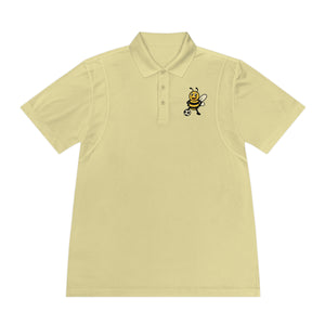 Men's Polo Shirt with Soccer Bee-Buzzworthy, LLC