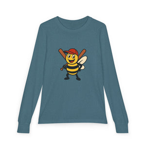 Baseball Bee Youth Long Sleeve Tee-Buzzworthy, LLC