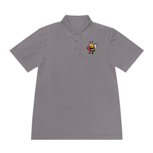 Men's Polo Shirt with Happy Bee-Buzzworthy, LLC