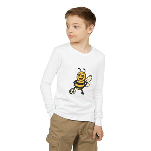 Soccer Bee Youth Long Sleeve Tee-Buzzworthy, LLC