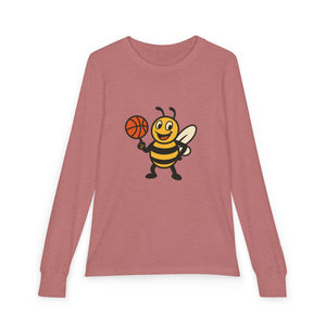 Basketball Bee Youth Long Sleeve Tee-Buzzworthy, LLC