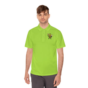 Wine Bee Men's Sport Polo Shirt-Buzzworthy, LLC