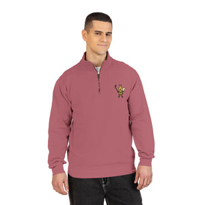 Hockey Bee Quarter-Zip Sweatshirt-Buzzworthy, LLC