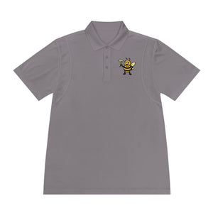 Cocktail Bee Men's Sport Polo Shirt-Buzzworthy, LLC