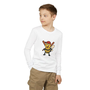 Baseball Bee Youth Long Sleeve Tee-Buzzworthy, LLC