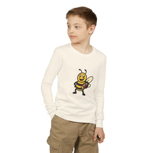 Football Bee Youth Long Sleeve Tee-Buzzworthy, LLC