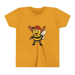 Baseball Bee Graphic Tee-Buzzworthy, LLC