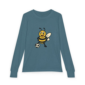 Soccer Bee Youth Long Sleeve Tee-Buzzworthy, LLC