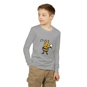 Golf Bee Youth Long Sleeve Tee-Buzzworthy, LLC