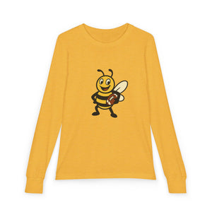 Football Bee Youth Long Sleeve Tee-Buzzworthy, LLC