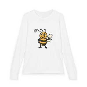 Golf Bee Youth Long Sleeve Tee-Buzzworthy, LLC
