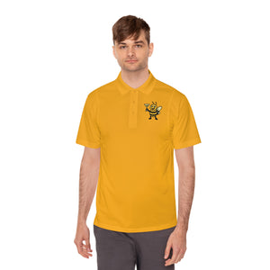 Cocktail Bee Men's Sport Polo Shirt-Buzzworthy, LLC